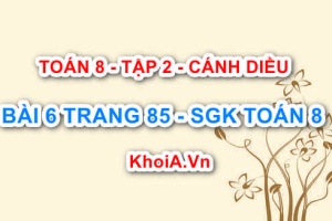 Bài 6 trang 85 Toán 8 Cánh Diều Tập 2